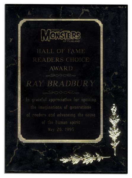 Ray Bradbury ''Famous Monsters of Filmland'' Hall of Fame Award