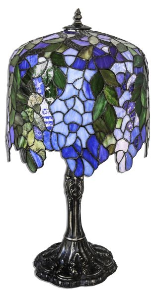 Ray Bradbury Personally Owned Pair of Stained Glass Lamps