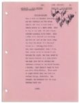 Ray Bradbury Hand-Notated Script for the 1977 Academy Awards -- His Own Copy