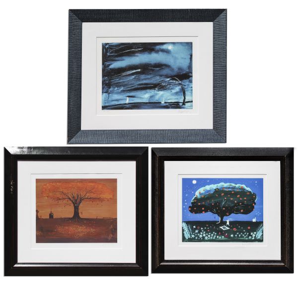 Ray Bradbury Personally Owned Suite of 3 Limited Edition, Artist Proof Giclees -- Created by Bradbury for His Classic Story, ''Halloween Tree'' & Each Signed by Bradbury