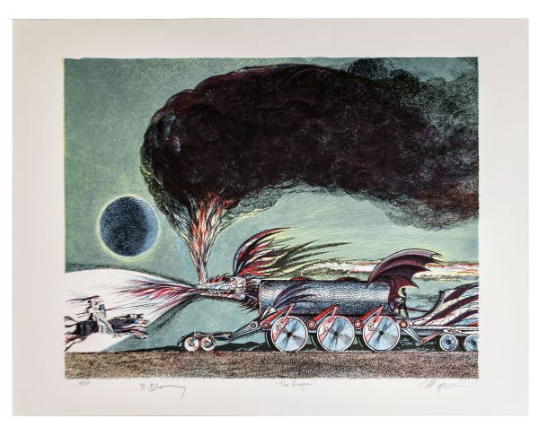 ''Ten Views of the Moon'' Full Set of 10 Lithographs -- A Collaboration Between Joseph Mugnaini & Ray Bradbury -- Personally Owned by Bradbury -- ''20/150''