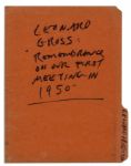 Ray Bradbury Hand-Labeled File Folder -- Containing a Review of His Stage Adaptation of ''Fahrenheit 451'' Published in ''Westways'' Magazine in 1979 -- Near Fine -- With COA From Estate