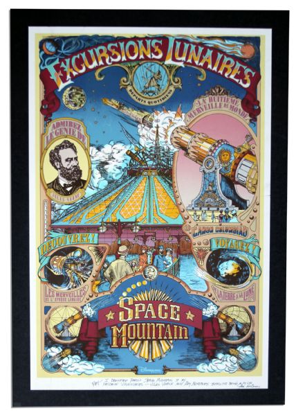 Ray Bradbury Owned Art -- Disneyland Paris Poster, Jason Hailey Print & Poster of Cover Art From ''The Halloween Tree'' -- Largest Measures 22'' x 31.5'' -- Near Fine -- With COA From Estate
