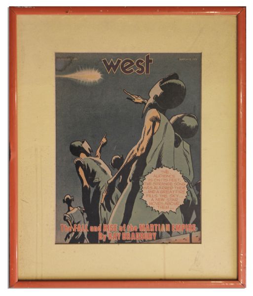 Ray Bradbury Personally Owned Art Lot -- World's Fair Poster From 1933, LA Times ''West'' Cover, Bradbury Stage Play Poster, Fan Art & Limited Edition Print