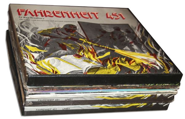 Ray Bradbury Owned Lot of 12 LP Records -- All Containing Readings of His Stories Including ''Fahrenheit 451'' -- Records Have Not Been Played But Appear Near Fine -- With COA From Estate