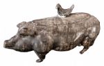 Ray Bradbury Personally Owned Lot of Four Items -- Ceramic Pig Lidded Container, Small Sculpture of a Girl & Two VHS Tapes -- Largest Measures 10'' x 2.5'' x 4'' -- With COA From Estate