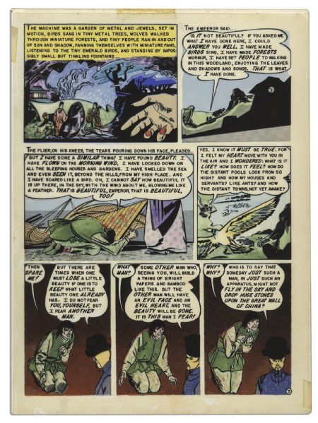 Ray Bradbury Comic Cel Lot -- The Flying Machine & Martian Chronicles