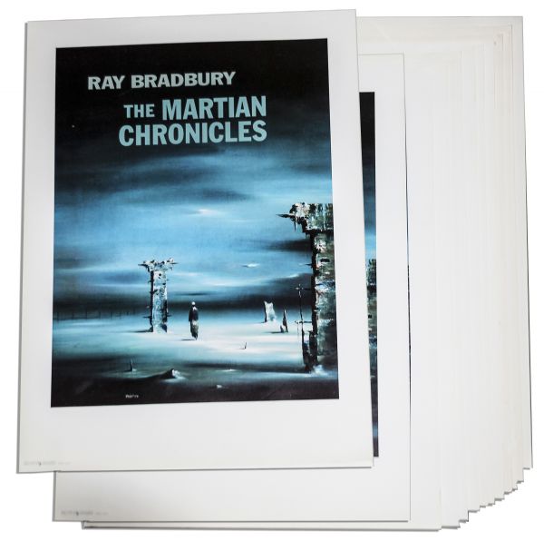 Ray Bradbury Personally Owned Lot of 13 Lithographs of Robert Watson's Cover Art From the 1958 Issue of ''The Martian Chronicles''