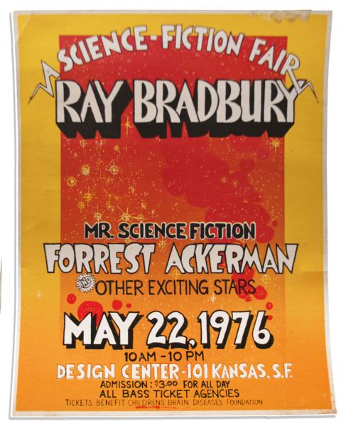 Ray Bradbury Personally Owned Lot of 15 Large Posters -- Including Four Posters (2 Artist Proofs) by Bradbury Himself & Two Signed by Bradbury