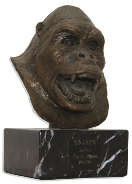 Ray Bradbury Collection of Seven Personal Items & Pieces of Art -- Including a Bust of King Kong