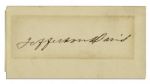 Jefferson Davis Signature