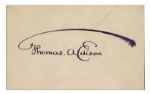 Thomas Edison Famous Umbrella Signature in Purple Ink