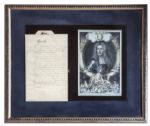 King James II Signed Order to Attend His Coronation -- 1685