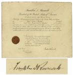 Franklin D. Roosevelt Document Signed as President -- Large Document Measures 19.75 x 15.5