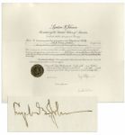 Lyndon B. Johnson Document Signed as President -- Large Document Measures 23 x 19