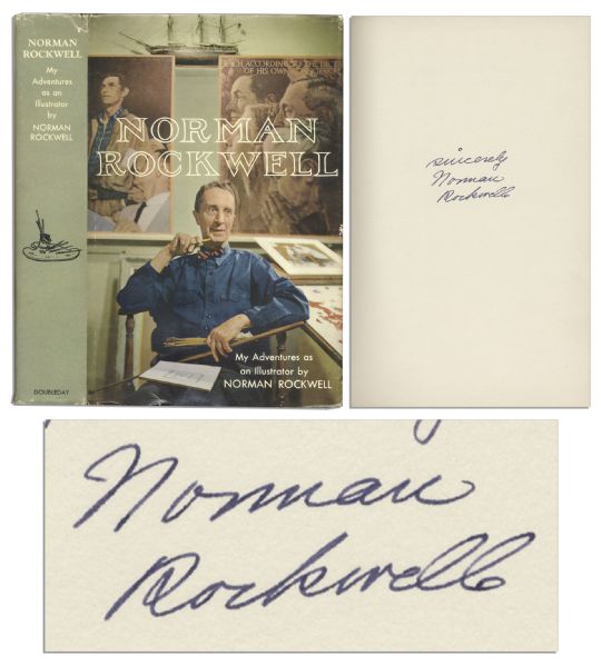 Norman Rockwell Signed Autobiography ''My Adventures as an Illustrator''