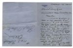 Letter Signed by Arctic Explorer Roald Amundsen Regarding His Vessel ''Gjoa'', Used During the Northwest Passage -- ''...where she can be left safe from souvenir hunters and other risks...''