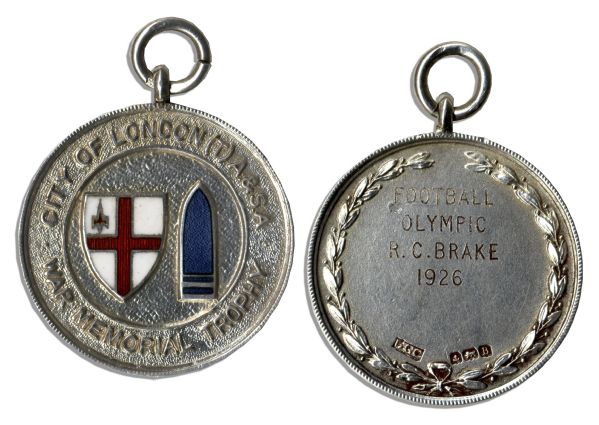 London Football War Memorial Silver Medal From 1926