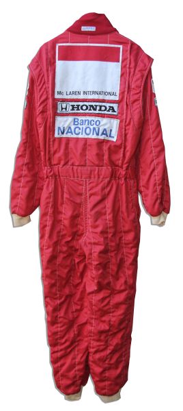 Ayrton Senna Rare Worn Racing Suit -- Extremely Rare Racing Suit by the Tragic Formula One Champion