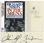 Richard Nixon Signed First Edition of His Book "In The Arena"