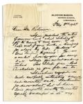 Captain Scott's Antarctic Photographer, Herbert Ponting Autograph Letter Signed -- ''...I have been engaged in such awfully interesting research and innovative work...''