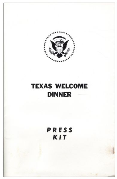 Press Kit & Insider Memo From the Austin Dinner Welcoming JFK to Texas the Night of His Assassination