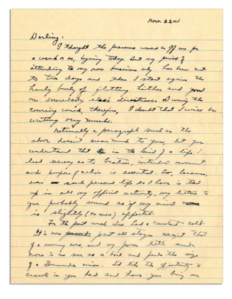 Dwight Eisenhower WWII Autograph Letter Signed -- ''...understand that in the kind of a life I lead secrecy as to location, intended movement, and purpose of action is essential...''
