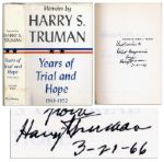 Harry S. Truman Signed Volume II of His Memoirs