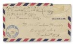 Rene Gagnon V-Mail & Autograph Letter Signed Three Times -- ''...get one thing straight I'm not on any picnic...These Pacific Island are not what you think...full of dancing hula girls...''