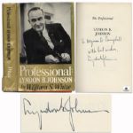 Lyndon B. Johnson The Professional Signed