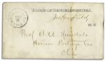 James A. Garfield Free Franked Signature Upon a House of Representatives Envelope