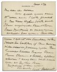 Edith Roosevelt Autograph Letter Signed