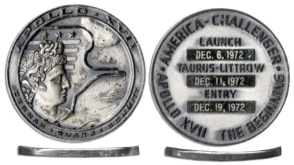 Jack Swigert's Own Apollo 17 Unflown Robbins Medal, Serial Number 228