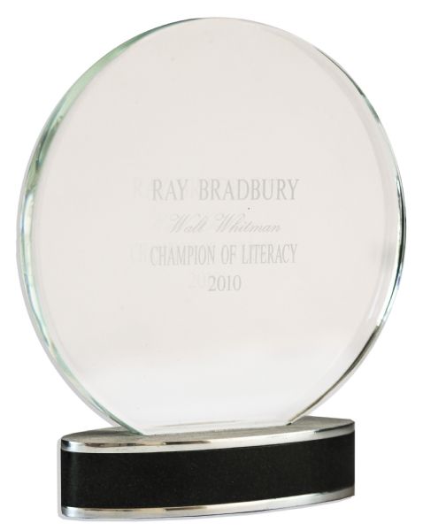 Ray Bradbury's Walt Whitman Champion of Literacy Award -- Fine