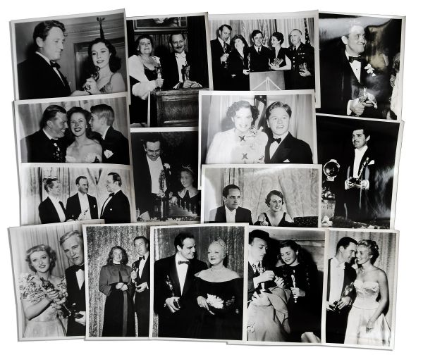 Oscar Winners Photo Collection -- Fifteen 8'' x 10'' Photos Show Candid Shots of Oscar Winners -- Owned by Ray Bradbury