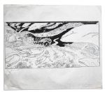 Ray Bradbury Owned Lot of 16 Illustrations -- Portrait Sketch of Bradbury & 15 Prints of the Zodiac, Outer Space -- Sketch Measures 24.25'' x 18'', Some Dampstaining -- With COA From Estate