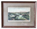 Ray Bradbury Owned Lot of 2 Prints -- Antique Litho of Dublin Scene, Published by Laurie & Whittle, & Gaston Hoffmann Print -- Larger Measures 24'' x 18.5'' -- Very Good -- COA From Estate