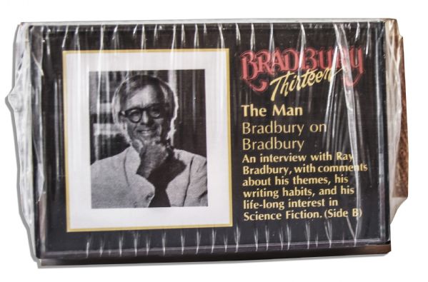 Ray Bradbury Owned Lot of Items -- Cassette Tape Set of 6 of His Stories & Interview With Him, Plus Bottle of Dandelion Wine Presented to Him -- Near Fine -- With COA From Estate
