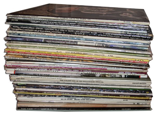 Ray Bradbury Personal Collection of 65+ LPs -- Mostly Hollywood Soundtracks & Musicals -- ''Fiddler on the Roof'', ''Doctor Zhivago'', ''Casablanca'' & More -- Very Good -- COA From Estate