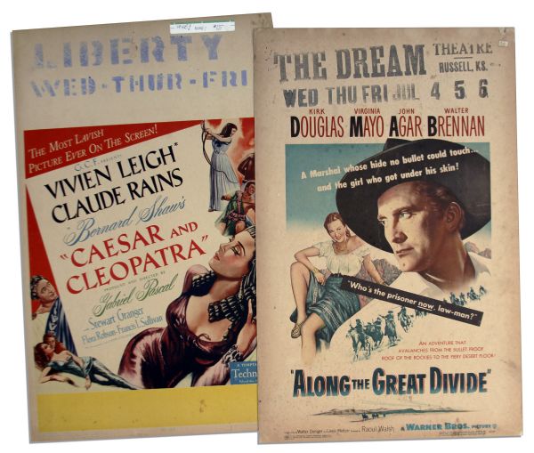 Ray Bradbury Owned Lot of 8 Movie Posters -- Limited Edition ''Cesar & Cleopatra'', Limited Edition ''Along The Great Divide'' -- Largest Measures 24'' x 36'' -- Very Good -- COA From Estate
