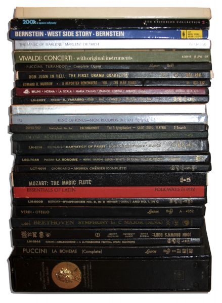 Ray Bradbury Collection of 26 Limited Edition Boxed Sets of Classical Music -- 65+ LPs in Total -- Including ''La Boheme'', ''The Magic Flute'' & More -- Very Good -- With COA From Estate