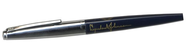 Pen Used by President Lyndon B. Johnson to Sign Bill H.R. 9599 Into Law Establishing the George Rogers Clark National Park -- Includes Two Ink Refills and Two New Tips