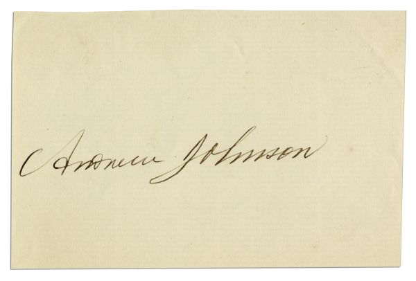 President Andrew Johnson Signature
