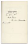 Eleanor Roosevelt ''On My Own'' Signed Autobiography