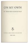 Eleanor Roosevelt ''On My Own'' Signed Autobiography