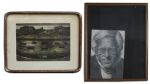 Ray Bradbury Personally Owned Art, Including One Charcoal Sketch of Bradbury