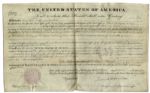 President James Monroe 1824 Land Grant Signed
