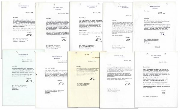 Lot of 10 Dwight D. Eisenhower Typed Letters Signed as President