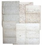 Excellent Confederate Letter Lot -- Gettysburg, Spotsylvania & Second Fredericksburg -- ...the brave man turnd and went back in to the fight and was kild...he was shot through the head...