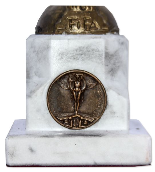FIFA Jules Rimet World Cup Trophy Bestowed Upon a British Referee in 1950 -- Together With the Referee's Game-Used Memorabilia, Including Two Whistles Instrumental to the Final Match